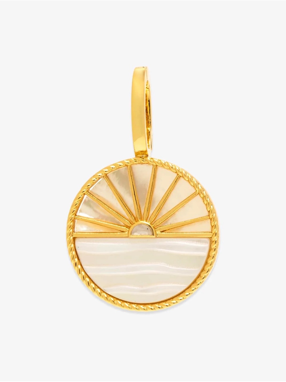 Pura Vida Gold Harper Statement Ocean Sunset Charm